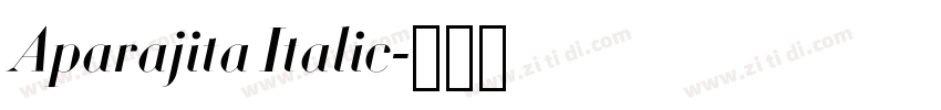 Aparajita Italic字体转换